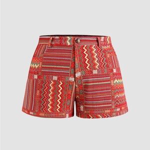 [CIDER] Boho Geometric Mini Shorts